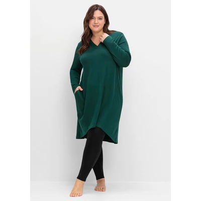 Abbildung von Sheego Freizeitkleid, Damen, Größe: 40/42, Tiefgrün
