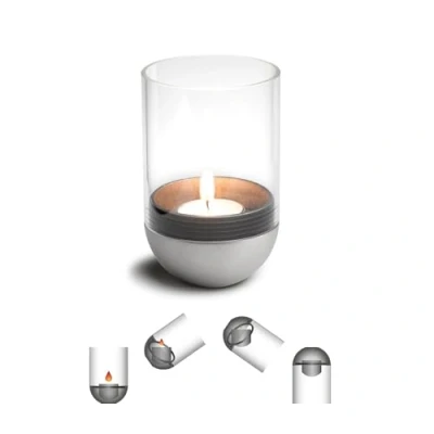 Abbildung von höfats Windlicht GRAVITY CANDLE (Windlicht und Teelichthalter, bequemes Anzünden integrierte Löschfunktion)