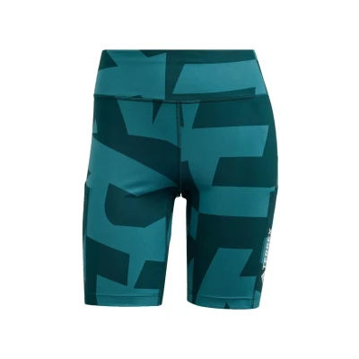 Abbildung von Adidas Terrex Printed Tights, Damen, Größe: XS, Mystery green aurora ivy