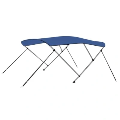 Abbildung von vidaXL 3 Bow Bimini Top Anti Mehltau Verdeck Bootsverdeck Boot Sonnendach Sonnenverdeck Sonnensegel Sonnenschutz Blau 183x140x137cm