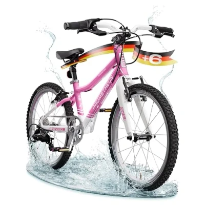Abbildung von Kinderfahrrad 20 Zoll ab 6 Jahre Superleicht 7 Gang Fahrrad in Rosa Weiss