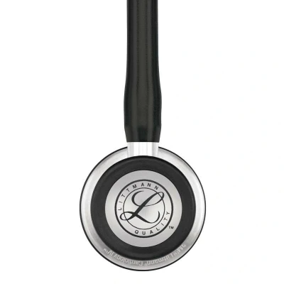 Abbildung von 3M Littmann Cardiology IV Stethoskop für die Diagnose, Bruststück in Standardausführung, schwarzer Schlauch, Schlauchanschluss und Ohrbügel aus Edelstahl, 69 cm, 6152