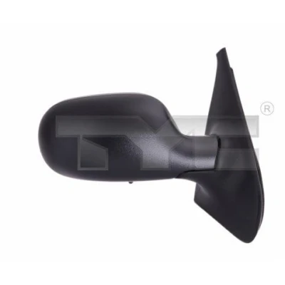 Abbildung von Außenspiegel Tyc 328 0017 rechts schwarz konvex, beheizbar, mit Temperatursensor, für elektr.Spiegelverstellung RENAULT: CLIO 2, 2 Kasten