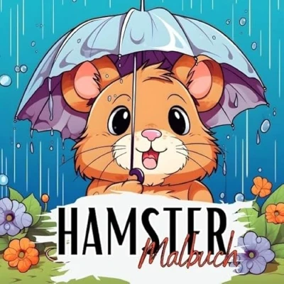 Abbildung von Malbuch Tiere / Hamster: Hamster mit wunderschönen Vorlagen im Cartoon Stil. Hamstermalbuch. Malbuch.