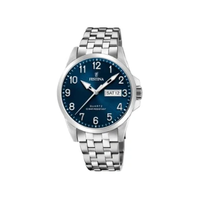 Abbildung von Festina Quarzuhr F20357/C, Armbanduhr, Herrenuhr, Damenuhr, Edelstahlarmband, bis 10 bar wasserd.