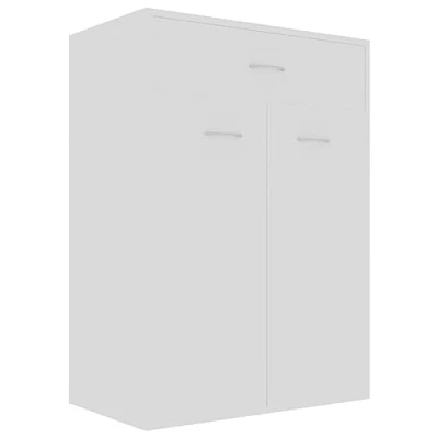 Abbildung von vidaXL Schuhschrank mit Schublade 2 Türen Schuhregal Schuhablage Schrank Schuhaufbewahrung Kommode Anrichte Weiß 60x35x84cm Holzwerkstoff