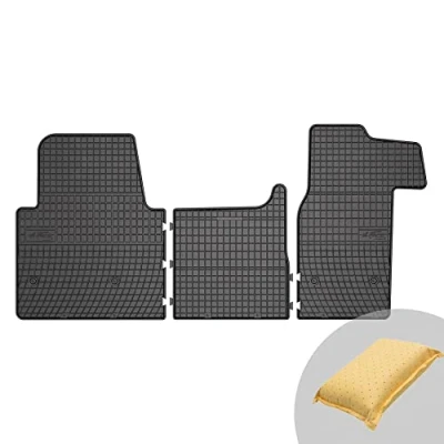 Abbildung von FROGUM EL Toro Gummimatten Ganzjähriges Set von Autofussmatte Auto Fußmatten für Nissan NV400 ab 2011, Opel Movano B 2010, Renault Master III 2010 2019 Beständiges Gummi Material