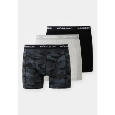 Abbildung von Björn Borg 3P Essential Shadeline Shorts Grau/Schwarz Baumwolle X Small Herren
