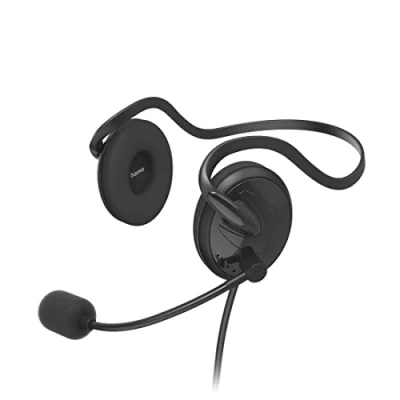 Abbildung von Hama PC Office Headset &quot;NHS P100 V2&quot; mit Neckband, Stereo, Schwarz (Empfindlichkeit Kopfhörer/ Mikrofon: 95 dB +/ 3 / 42 dB)