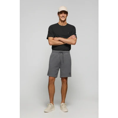 Abbildung von Polo Club Herren Bemuda Jonas Asphaltgrau Aus Baumwolle In Lockerer Passform Mit Gummiertem Twill Aufnäher S