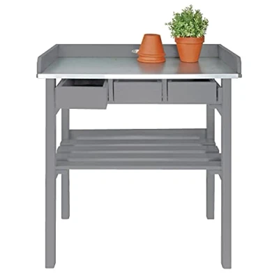 Abbildung von Esschert Design Gartenwerkbank weiß CF29G