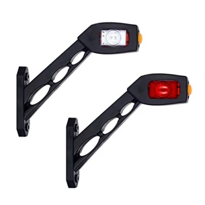 Abbildung von BUL BARS 2 x LED Gummi Begrenzungsleuchte Seitenleuchte 12V 24V mit E Prüfzeichen Positionsleuchte Auto LKW PKW KFZ Lampe Leuchte Licht Weiß Rot Orange