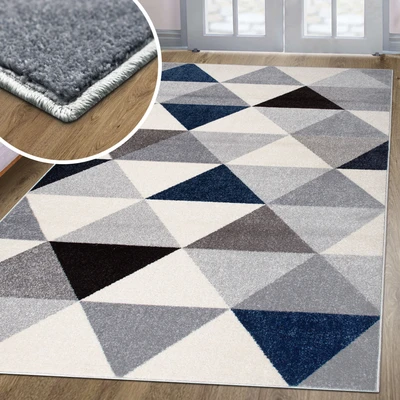 Abbildung von my home Teppich &quot;Berlad Light&quot;, rechteckig, mit softem Flor, Kurzflor, dichte Qualität, Vintage Design, Uni Farben