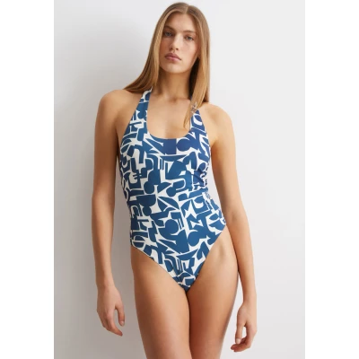Abbildung von Marc O&#039;Polo Badeanzug Geo Print mit modernem Halterneck Stil