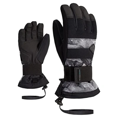 Abbildung von Ziener MANU AS R Fingerhandschuh für Kinder, Größe: 7, Grey mountain print
