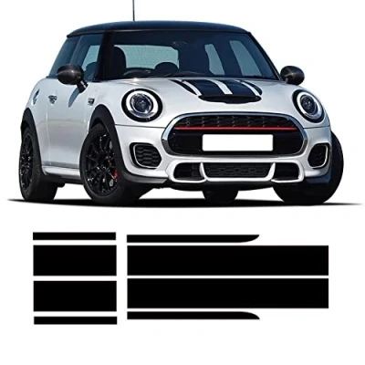 Abbildung von Auto Motorhaube Streifen Aufkleber Motorabdeckung Heckklappe Körper Aufkleber, Für Mini Cooper R56 R57 R58 R59 F55 F56 F57 JCW, Seitenschweller