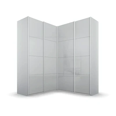 Abbildung von rauch Schwebetürenschrank &quot;Quadra&quot;, Eckschrank inkl. Türendämpfer, mit Glastüren
