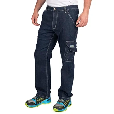 Abbildung von Goodyear Workwear GYPNT030 Herren Carpenter Multi Pocket Stretch Denim Arbeitsjeans, Marineblau,40W / 31L