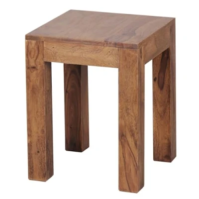 Abbildung von FINEBUY Beistelltisch SuVa2546_1 (MUMBAI Sheesham Massivholz 35 x cm dunkebraun), Wohnzimmertisch Design Landhausstil Couchtisch