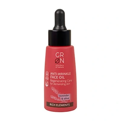Abbildung von GRN [GRÜN] Biokosmetik Gesichtsöl Regenierende Pflege Bio Olive &amp; Lavendel für anspruchsvolle, reife Haut reichhaltiges Pflegeöl ein optisch jüngeres Erscheinungsbild vegan 30 ml