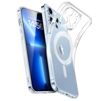 Abbildung von ESR für iPhone 13 Pro Max Hülle, klares Silikon Case mit MagSafe, stoßfeste dünne Abdeckung, vergilbungsbeständige transparente TPU Handyhülle, Zero Serie, Klar
