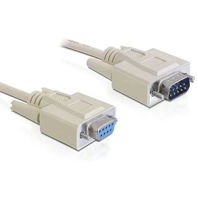 Abbildung von Delock Kabel RS 232 seriell Sub D9 Stecker/Buchse 3 m, Schwarz