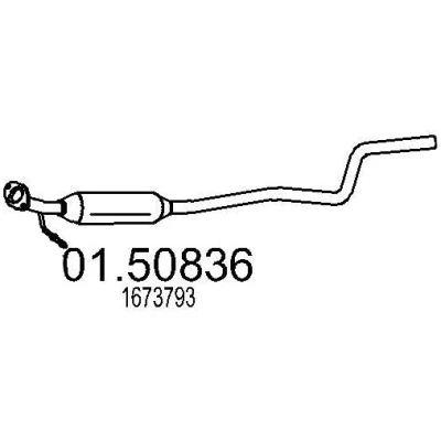 Abbildung von MTS 01.50836 Mittelschalldämpfer 1800 FORD: FIESTA 6