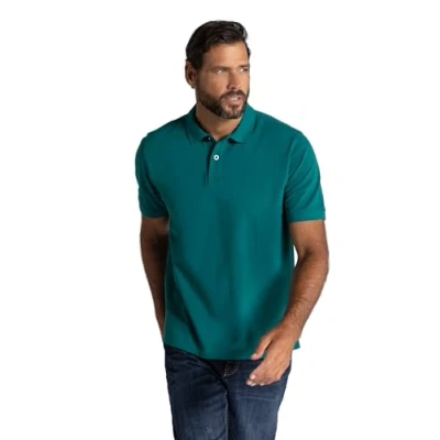 Abbildung von JP 1880 Herren große Größen Übergrößen Menswear L 8XL JP1880 Poloshirt, Basic, Halbarm, Piqué, bis 10XL dunkelcyan 5XL 702560758