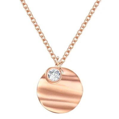 Abbildung von Eastside MIT ANHÄNGER Edelstahl ROSÉGOLD Zirkonia Weiss EDE Halskette Rose goldcoloured, Damen, Größe: One Size, gold coloured