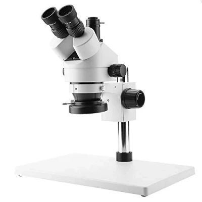 Abbildung von 3.5X 90X Trinokulares Stereo Zoom Mikroskop WF10X / 20mm Okulare 100 240V mit LED Ring, 30 165mm Arbeitsabstand, 45 Binokularneigungswinkel(EU Plug)