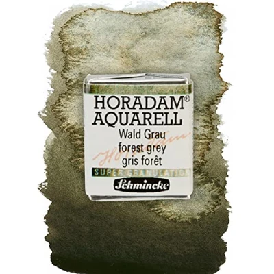 Abbildung von Schmincke HORADAM® AQUARELL, Super Granulation, 14 945 044 Wald Grau, 1/2 Näpfchen, sehr stark granulierende Farbtöne, feinste, supergranulierende Aquarellfarben