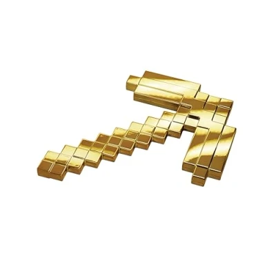 Abbildung von Minecraft Spielzeug Axt Gold Slick Spitzhacke, 50 cm