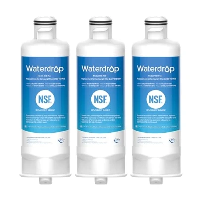 Abbildung von Waterdrop DA97 17376B NSF Zertifiziert Kühlschrank Wasserfilter, Ersatz für Samsung® HAF QIN/EXP, 17376B, QIN, 08006C, Reduzieren PFAS, PFOA/PFOS, 3 Stück