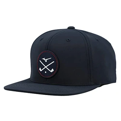 Abbildung von Mizuno Unisex Crossed Clubs Snapback Hat Golfmütze, Navy, One Size