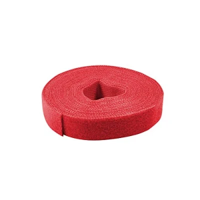 Abbildung von LogiLink KAB0052 Kabelbinder aus Klettband, 4 m, rot