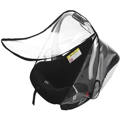 Abbildung von iEasey Universal Regenschutz für Babyschale Regenverdeck Wetterschutz Reise Baby Autositz Babytrage Regenschutz, mit Reißverschluss Tür