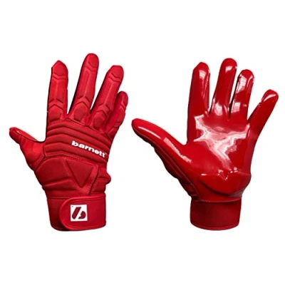Abbildung von FLG 03 Rote American Football Handschuhe für Profi Linemen. OL. DL