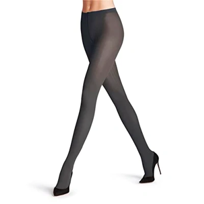 Abbildung von FALKE Damen Strumpfhose Prime Rib 60 DEN W TI halb blickdicht gemustert 1 Stück, Grau (Graphite 3146), XL