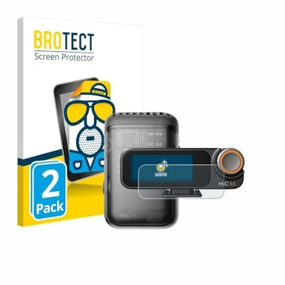 Abbildung von BROTECT Entspiegelungs Schutzfolie für DJI Mic 2 (Receiver) (2 Stück) Matte Displayschutz Folie, Anti Reflex, Fingerprint
