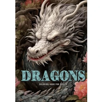 Abbildung von Drachen Malbuch für Erwachsene: Erwachsene Fantasy Portrait Graustufen A4: ... book mystic magical coloring 52P