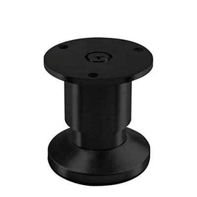Abbildung von SOTECH Möbelfuß Terra Höhe 50 mm Schwarz eloxiert Sofafuß höhenverstellbar bis max. 15 mm, belastbar 250 kg