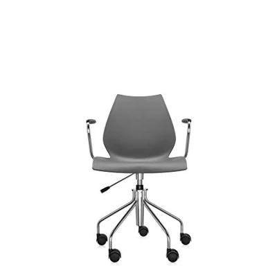 Abbildung von Kartell Maui Drehsessel mit Gasfeder un Armlehnen, Anthrazit