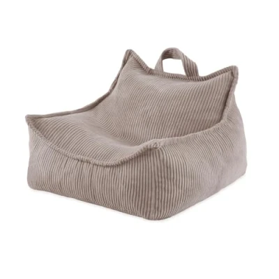 Abbildung von MISIOO Sitzsack Kinder Großer Big Bag für Cord Material 77x67x50 cm Waschbarer Stoff Griff einfaches Tragen Stabile und weiche Konstruktion Premium Qualität