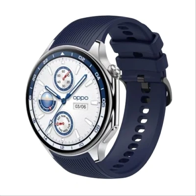 Abbildung von GIOPUEY Armband Kompatibel mit OnePlus Watch 3, Weiches Silikon [Verschleißfest] [Atmungsaktiv] Ersatzarmband Midnight Blue