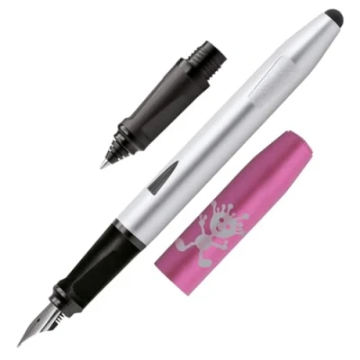 Abbildung von ONLINE 25025 Schreiblern Füller und Rollerball Switch Starter Set, Anfänger Feder für Rechtshänder, ergonomischer Tintenpatronen Roller Schüler, Stylus Tip, inkl. Standard Tintenpatronen, Pink
