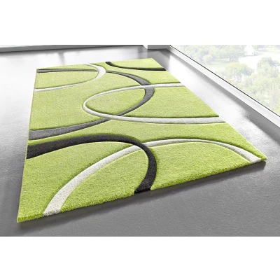 Abbildung von my home Teppich &quot;Bilbao&quot;, rechteckig, handgearbeiteter Konturenschnitt, flacher rund, Kurzflor