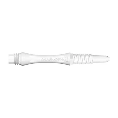 Abbildung von 8 Flight Slim Weiße fixierte Schäfte gegossenes System Kurz 19mm Dartpfeil