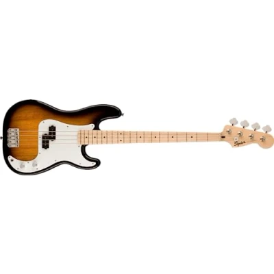 Abbildung von Squier by Fender Sonic Precision Electric Bass Guitar, Maple Fingerboard, White Pickguard, 2 Colour Sunburst