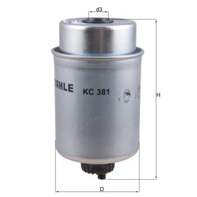 Abbildung von MAHLE ORIGINAL KC 381 Kraftstofffilter Anschraubfilter