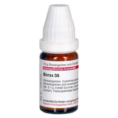 Abbildung von Borax D6 Globuli 10 g